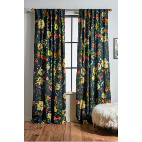 Anthropologie Botanic Curtain Set 50 X 108 - Picture 1 of 4